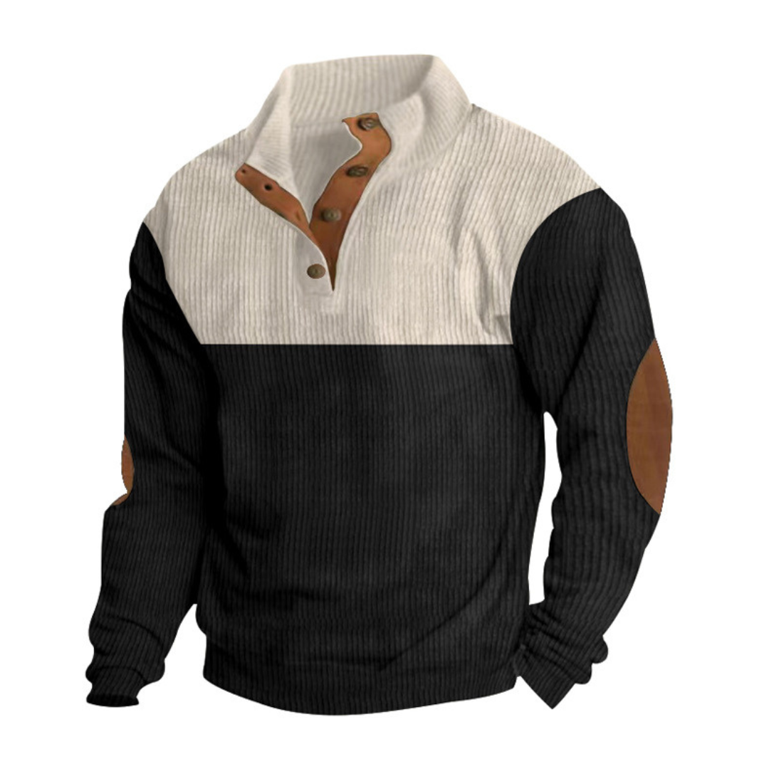 Henrik™ | Elegant Halv-Knap Pullover med Komfort